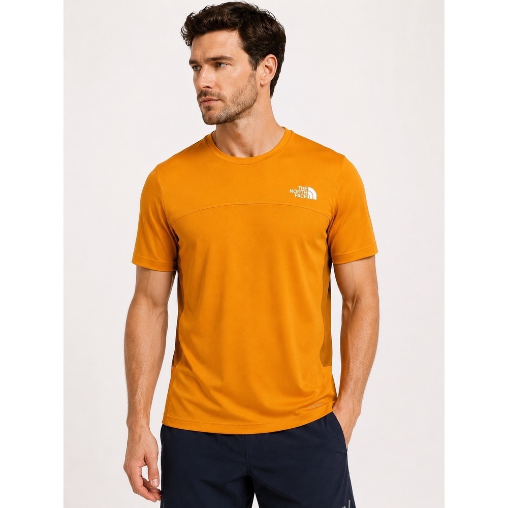 The North Face Flash Dry Short Sleeve Performance Tee Golden Yellow Men's Medium